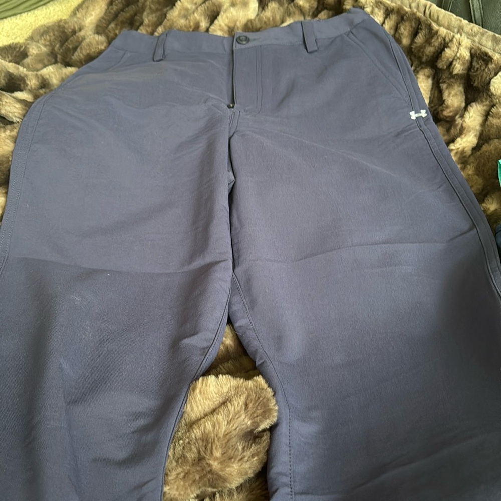NWOT under armour blue golf pants YXL adjustable